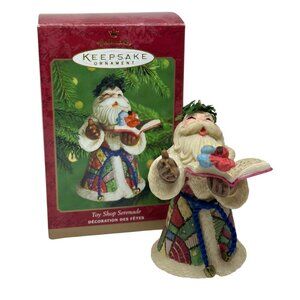 VTG NEW Hallmark Keepsake Toy Shop Serenade Santa Christmas Ornament Collectible